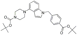 4-[1-[[4-[(tert-Butoxy)carbonyl]phenyl]methyl]-1H-indol-4-yl]-1-piperazinecarboxylic acid tert-butyl ester
