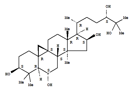 1H,19H-Cyclopropa[9,10]cyclopenta[a]phenanthrene,9,19-cyclolanostane-3,6,16,24,25-pentol deriv.