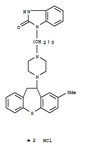 1-(3-{4-[8-(methylsulfanyl)-10,11-dihydrodibenzo[b,f]thiepin-10-yl]piperazin-1-yl}propyl)-1,3-dihydro-2H-benzimidazol-2-one dihydrochloride