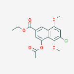 2-Naphthalenecarboxylic acid, 4-(acetyloxy)-6-chloro-5,8-dimethoxy-, ethyl ester