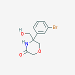 5-(3-bromophenyl)-5-hydroxymethylmorpholin-3-one