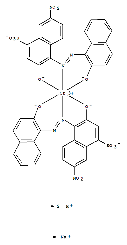 Chromate(3-), bis[3-hydroxy-4-[(2-hydroxy- 1-naphthalenyl)azo]-7-nitro-1-naphthalenesulfonato (3-)]-, sodium dihydrogen