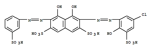 2,7-Naphthalenedisulfonicacid,3-[2-(5-chloro-2-hydroxy-3-sulfophenyl)diazenyl]-4,5-dihydroxy-6-[2-(3-sulfophenyl)diazenyl]-