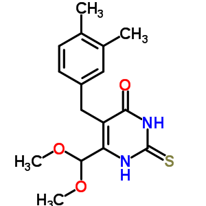 6-(dimethoxymethyl)-5-(3,4-dimethylbenzyl)-2-thioxo-2,3-dihydropyrimidin-4(1H)-one