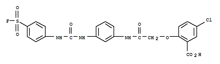 5-chloro-2-(2-{[3-({[4-(fluorosulfonyl)phenyl]carbamoyl}amino)phenyl]amino}-2-oxoethoxy)benzoic acid