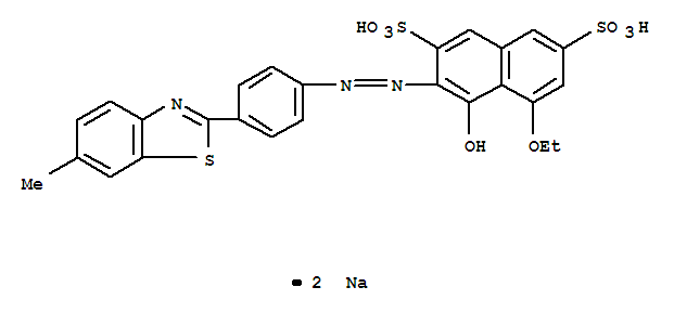 5-Ethoxy-4-hydroxy-3-[[4-(6-methylbenzothiazol-2-yl)phenyl]azo]-2,7-naphthalenedisulfonic acid disodium salt
