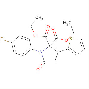 2,2-Pyrrolidinedicarboxylic acid, 1-(4-fluorophenyl)-5-oxo-3-(2-thienyl)-,diethyl ester