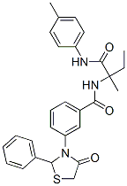 BENZAMIDE, N-[1-METHYL-1-[[(4-METHYLPHENYL)AMINO]CARBONYL]PROPYL]-3-(4-OXO-2-PHENYL-3-THIAZOLIDINYL)-