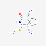 7-oxo-9-prop-2-enylsulfanyl-8-azaspiro[4.5]dec-9-ene-6,10-dicarbonitrile