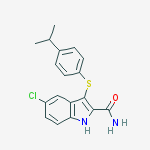 1H-Indole-2-carboxamide, 5-chloro-3-[[4-(1-methylethyl)phenyl]thio]-