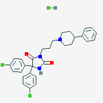 5,5-bis(4-chlorophenyl)-3-[3-(4-phenylpiperidin-1-yl)propyl]imidazolidine-2,4-dione hydrochloride