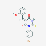 (5E)-1-(4-bromophenyl)-5-(2-methoxybenzylidene)-2-thioxodihydropyrimidine-4,6(1H,5H)-dione
