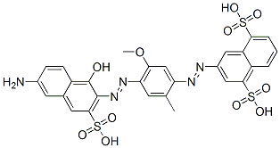 3-[[4-[(6-Amino-1-hydroxy-3-sulfonaphthalen-2-yl)azo]-5-methoxy-2-methylphenyl]azo]-1,5-naphthalenedisulfonic acid