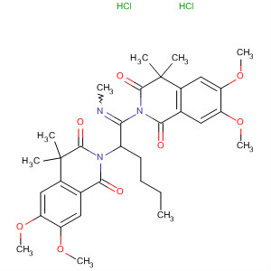 1,3(2H,4H)-Isoquinolinedione,2,2'-[(methylimino)di-3,1-propanediyl]bis[6,7-dimethoxy-4,4-dimethyl-,monohydrochloride