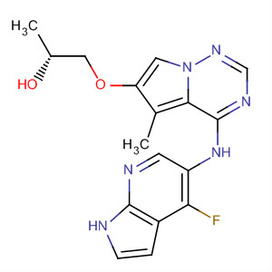 2-Propanol,1-[[4-[(4-fluoro-1H-pyrrolo[2,3-b]pyridin-5-yl)amino]-5-methylpyrrolo[2,1-f][1,2,4]triazin-6-yl]oxy]-, (2R)-