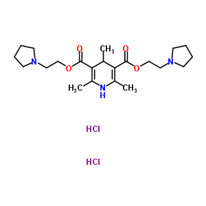 bis(2-pyrrolidin-1-ylethyl) 2,4,6-trimethyl-1,4-dihydropyridine-3,5-dicarboxylate dihydrochloride