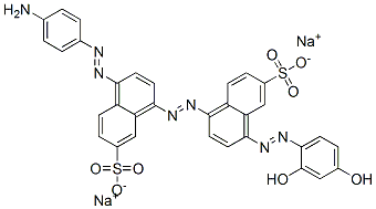 4-[(4-Aminophenyl)azo]-4-[(2,4-dihydroxyphenyl)azo][1,1-azobisnaphthalene]-6,7-disulfonic acid disodium salt