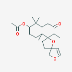 6-Acetoxy-3,4,4a,5,6,7,8,8a-octahydro-2,5,5,8a-tetramethyldispiro[furan-3(2H),2(5H)-furan-5,1(2H)-naphthalen]-3(4H)-one
