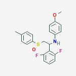 N-[1-(2,6-DIFLUOROPHENYL)-2-(4-METHYLPHENYL)SULFINYL-ETHYL]-4-METHOXY-ANILINE