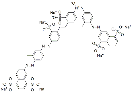 3-[[2-Methyl-4-[[4-[2-[4-[[3-methyl-4-[(5,8-disulfo-2-naphthalenyl)azo]phenyl]azo]-2-sulfophenyl]ethenyl]-3-sulfophenyl]-ONN-azoxy]phenyl]azo]-1,5-naphthalenedisulfonic acid hexasodium salt