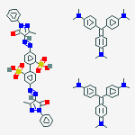 Methanaminium, N-(4-(bis(4-(dimethylamino)phenyl)methylene)-2,5-cyclohexadien-1-ylidene)-N-methyl-, salt with 4,4-bis((4,5-dihydro-3-methyl-5-oxo-1-phenyl-1H-pyrazol-4-yl)azo)(1,1-biphenyl)-2,2-disulfonic acid (2:1)