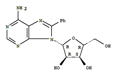 9H-purin-6-amine, 9-pentofuranosyl-8-phenyl-