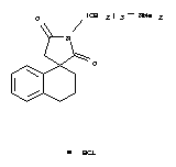 Spiro(naphthalene-1(2H),3'-pyrrolidine)-2',5'-dione, 3,4-dihydro-1'-(3-(dimethylamino)propyl)-, hydrochloride, (+-)-