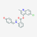 (6-chloro-2-methylquinolin-4-yl) 2-[(4-oxocyclohexa-2,5-dien-1-ylidene)methylamino]benzoate