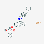 8-[4-(2-ethylbutyl)benzyl]-3-[(3-hydroxy-2-phenylpropanoyl)oxy]-8-methyl-8-azoniabicyclo[3.2.1]octane bromide