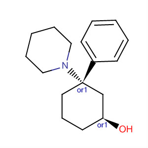 Cyclohexanol, 3-phenyl-3-(1-piperidinyl)-, trans-