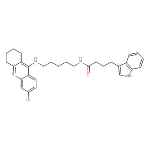 1H-Indole-3-butanamide,N-[5-[(6-chloro-1,2,3,4-tetrahydro-9-acridinyl)amino]pentyl]-