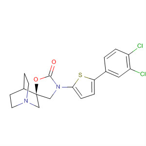 Spiro[1-azabicyclo[2.2.2]octane-3,5'-oxazolidin]-2'-one,3'-[5-(3,4-dichlorophenyl)-2-thienyl]-, (3R)-