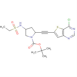 1-Pyrrolidinecarboxylic acid,2-[(4-chlorothieno[3,2-d]pyrimidin-6-yl)ethynyl]-4-[(ethylsulfonyl)amino]-,1,1-dimethylethyl ester, (2S,4R)-