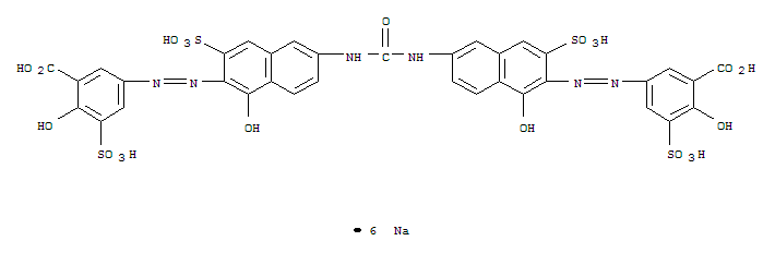 hexasodium 3,3-[carbonylbis[imino(1-hydroxy-3-sulphonatonaphthalene-6,2-diyl)azo]]bis[6-hydroxy-5-sulphonatobenzoate]