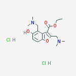 ethyl 2,4-bis[(dimethylamino)methyl]-5-hydroxy-1-benzofuran-3-carboxylate dihydrochloride
