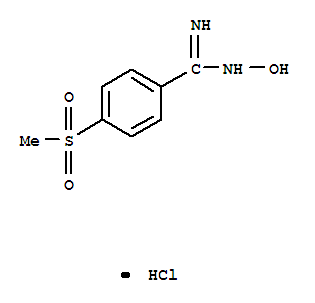 Benzenecarboximidamide,N-hydroxy-4-(methylsulfonyl)-, hydrochloride (1:1)