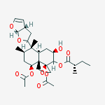 (1R,3R,4aR,5S,6R,8S,8aR)-8-(acetyloxy)-8a-[(acetyloxy)methyl]-3-hydroxy-5,6-dimethyl-5-[(3aS,6aS)-2,3,3a,6a-tetrahydrofuro[2,3-b]furan-2-yl]octahydro-2H-spiro[naphthalene-1,2'-oxiran]-2-yl (2S)-2-methylbutanoate