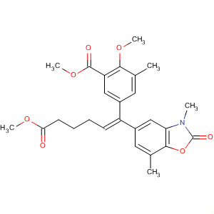 Benzoic acid,5-[(1E)-1-(2,3-dihydro-3,7-dimethyl-2-oxo-5-benzoxazolyl)-6-methoxy-6-oxo-1-hexenyl]-2-methoxy-3-methyl-, methyl ester