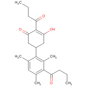 2-Cyclohexen-1-one,3-hydroxy-2-(1-oxobutyl)-5-[2,4,6-trimethyl-3-(1-oxobutyl)phenyl]-