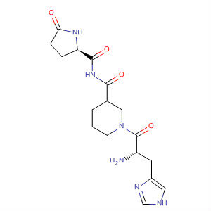 3-Piperidinecarboxamide, 1-[N-(5-oxo-L-prolyl)-L-histidyl]-, (S)-