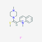 1-methyl-2-[(e)-2-(4-methylpiperazin-1-yl)-2-methylsulfanylethenyl]quinolin-1-ium;iodide