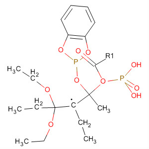 Phosphonic acid,[1-(1,3,2-benzodioxaphosphol-2-yloxy)-3,3-diethoxy-1-methylpropyl]-,diethyl ester