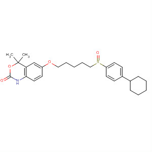 2H-3,1-Benzoxazin-2-one,6-[[5-[(4-cyclohexylphenyl)sulfinyl]pentyl]oxy]-1,4-dihydro-4,4-dimethyl-