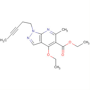 1H-Pyrazolo[3,4-b]pyridine-5-carboxylic acid,4-ethoxy-6-methyl-1-(3-pentynyl)-, ethyl ester