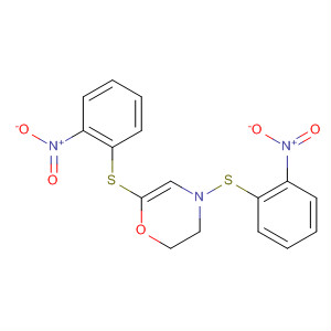2H-1,4-Oxazine, 3,4-dihydro-4,6-bis[(2-nitrophenyl)thio]-