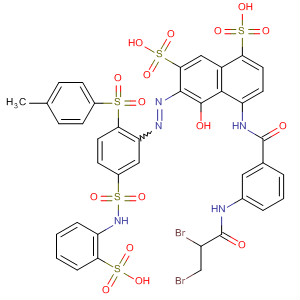1,7-Naphthalenedisulfonic acid,4-[[3-[(2,3-dibromo-1-oxopropyl)amino]benzoyl]amino]-5-hydroxy-6-[[2-[(4-methylphenyl)sulfonyl]-5-[[(2-sulfophenyl)amino]sulfonyl]phenyl]azo]-