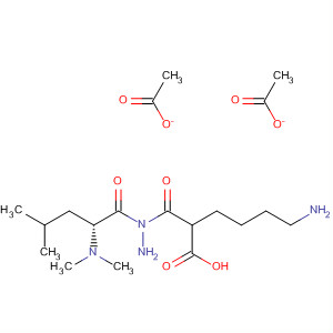 Hexanoic acid, 6-amino-,2-[(2R)-2-(dimethylamino)-4-methyl-1-oxopentyl]hydrazide, acetate(1:2)