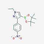 1-Ethyl-3-(4-nitrophenyl)-4-(4,4,5,5-tetramethyl-1,3,2-dioxaborol an-2-yl)-1H-pyrazole