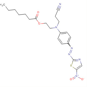 Heptanoic acid,2-[(2-cyanoethyl)[4-[(5-nitro-2-thiazolyl)azo]phenyl]amino]ethyl ester