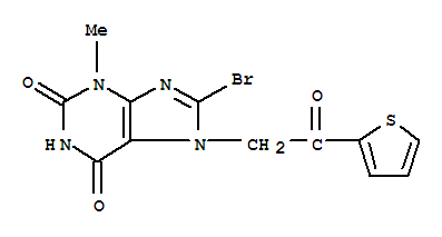 8-bromo-3-methyl-7-(2-oxo-2-thiophen-2-ylethyl)-3,7-dihydro-1H-purine-2,6-dione